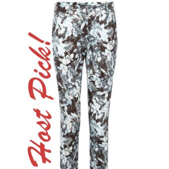 Alexander Wang Denim - Alexander Wang New JEANS Leaf Print Black Blue Multi Women's 28 NWT 🎉HP